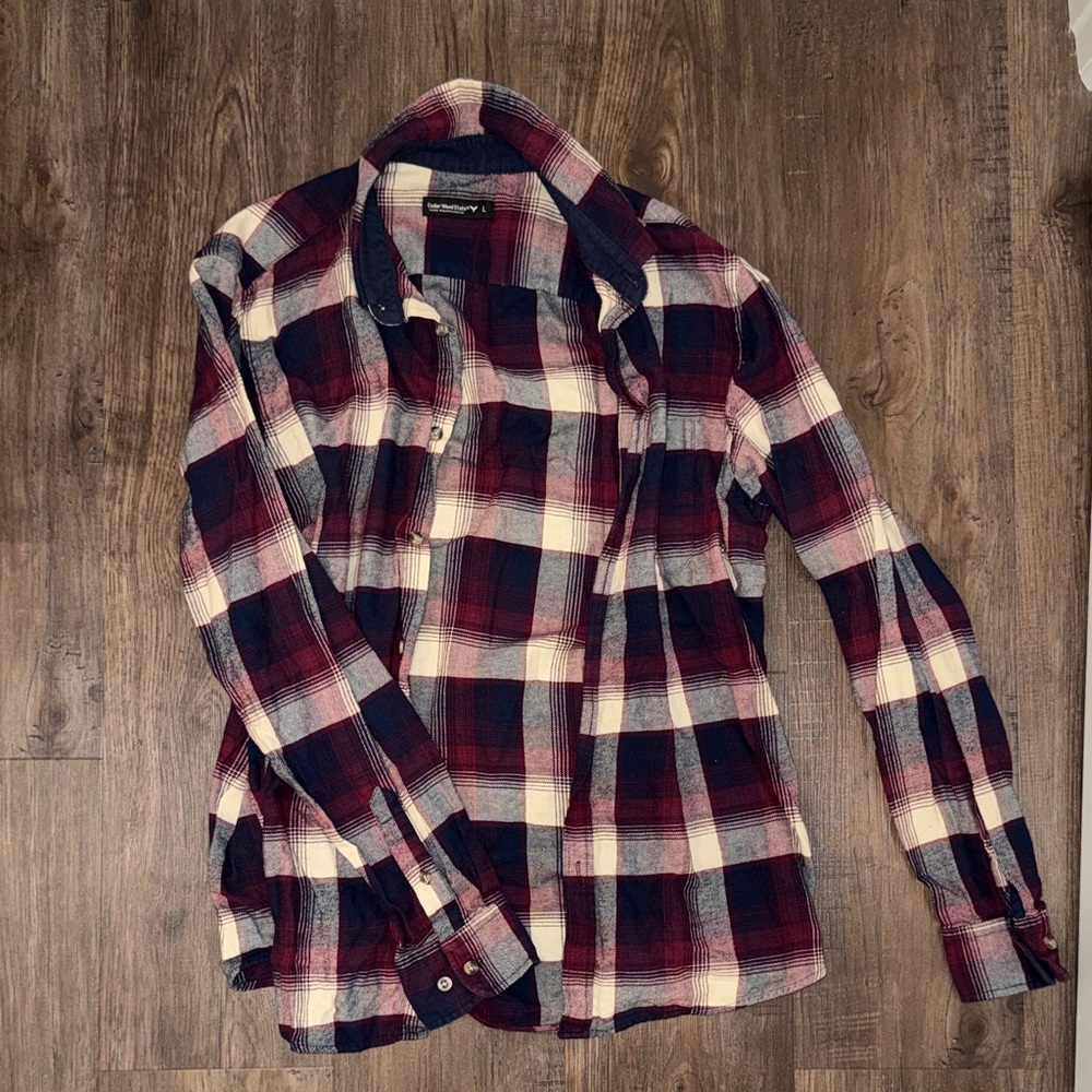 Plaid Button-Up Shirt
